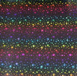 Vinyl HTV Pattern Holo Rainbow Black stars