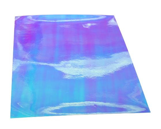 Vinyl Sticker Permanent Holographic Ice Blue to Pink CH01 25x30cm 2pcs