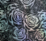 Vinyl HTV Pattern Rose Black Halographic