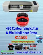 Combo Contour & Craft 490mm Vinyl Cutter + Heat Press Medi 25x29cm