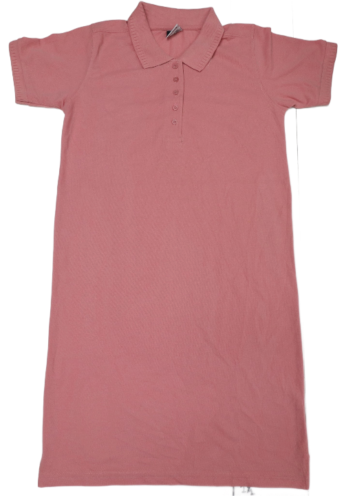Ladies Golf Dress Cotton Blend 280 gram Dirty Pink Small