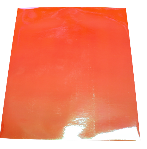 Vinyl Sticker Permanent Holographic Orange to Gold CH14 25x30cm 2pcs