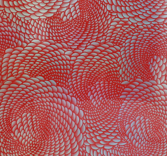 Vinyl HTV Pattern Holographic Petals Red