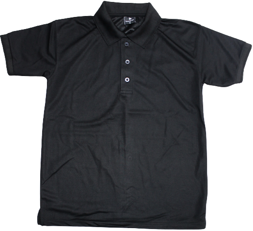 Golfers Drifit Polyester 250 gram Black 2X-Large