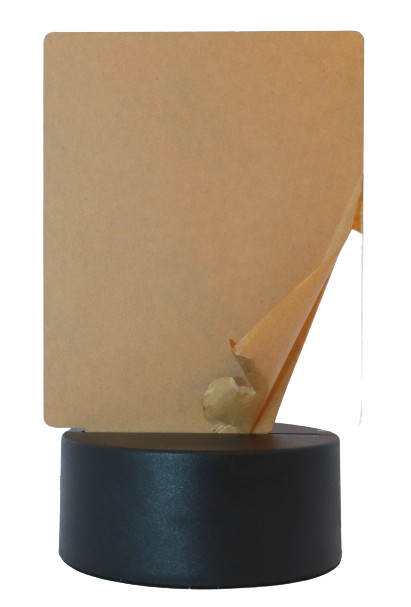 LED Frame Acrylic square on Black Base - for Vinyl or Laser