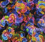 Vinyl HTV Pattern Flowers Neon Black