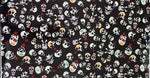 Vinyl HTV Pattern Black Skulls