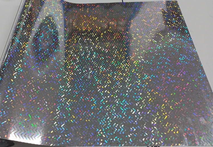 Vinyl HTV Pattern Holographic Silver Zig Zag