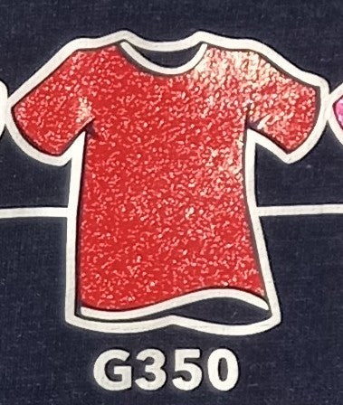 Vinyl HTV Flex PlotterFilms Italy - Flex Soft Glitter Red G350