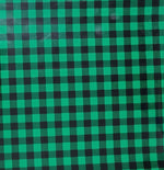 Vinyl HTV Pattern Grass Green and Black Check
