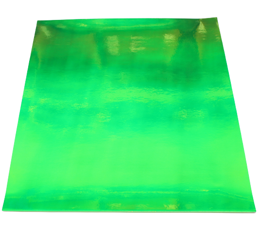 Vinyl Sticker Permanent Holographic Light to Dark Green CH15 25x30cm 2pcs