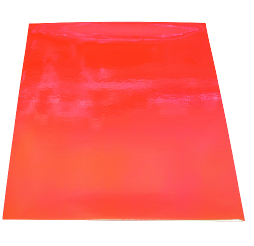 Vinyl Sticker Permanent Holographic Neon Orange to Gold CH07 25x30cm 2pcs