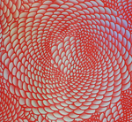 Vinyl HTV Pattern Holographic Petals Red