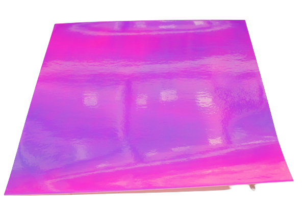 Vinyl Sticker Permanent Holographic Pink to Purple CH04 25x30cm 2pcs