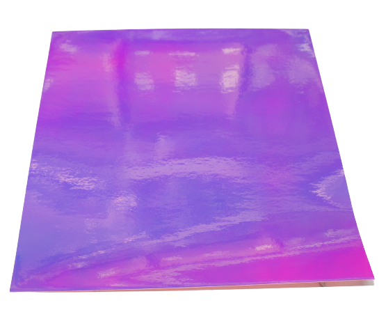 Vinyl Sticker Permanent Holographic Pink to Purple CH04 25x30cm 2pcs