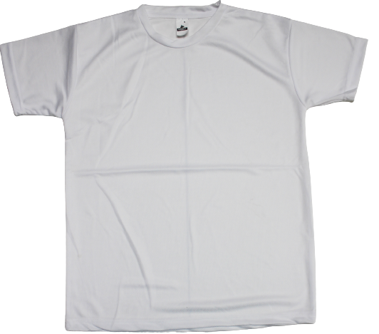 T-Shirt Polyester Birdseye 190 gram White X-Large ( can sublimate)