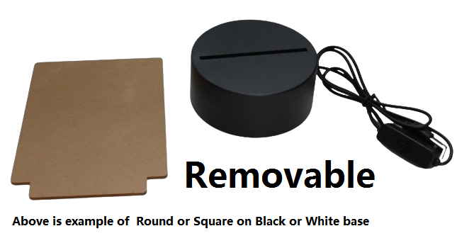 LED Frame Acrylic Square on White Base - for Vinyl or Laser