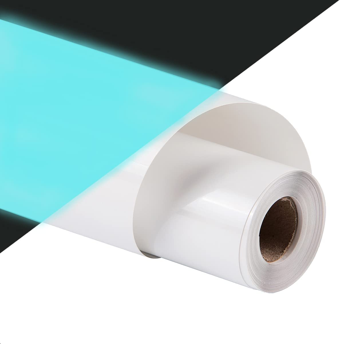 HTV Luminous / Glow in Dark - White turns Sky Blue 2pcs 25x30cm