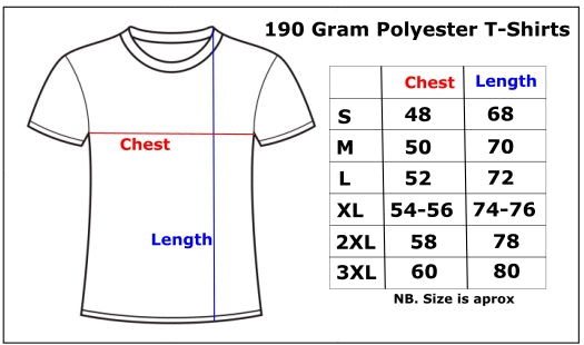 T-Shirt Polyester Birdseye 190 gram White X-Large ( can sublimate)