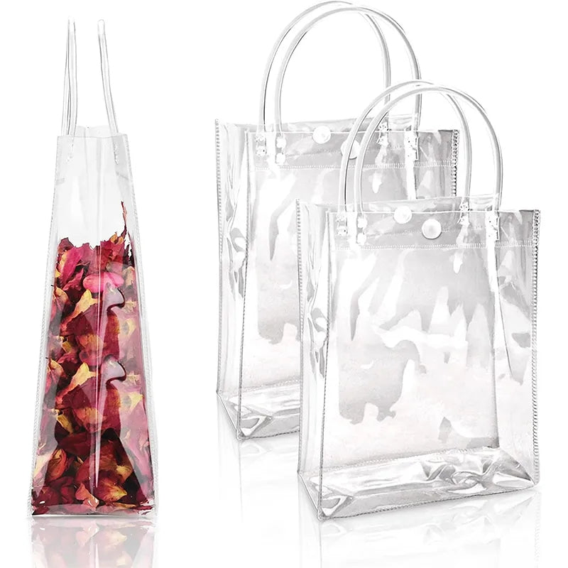 Tote Bag / Clear PVC Gift Bag 130x150mm (width 70mm) 5pcs