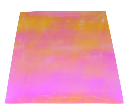 Vinyl Sticker Permanent Holographic Orange to Pink CH02 25x30cm 2pcs