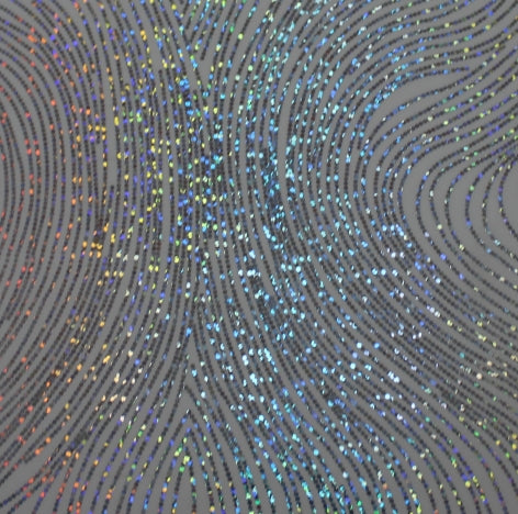 Vinyl HTV Pattern Holo Silver Dotted white