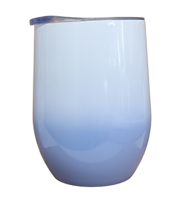 Sippy Cup Double Walled EGG Tumbler - White & Blue 230ml