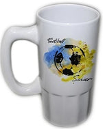 Mugs - Beer 20 Oz White Ceramic (Large) pack of 2