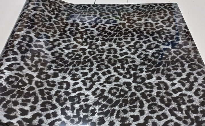 Vinyl HTV Silver Grey Black Leopard