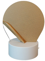 LED Frame Acrylic Round on White Base - for Vinyl or Laser