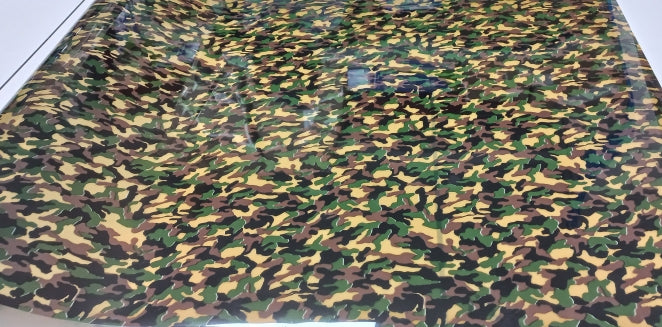 Vinyl HTV Pattern Camo Green