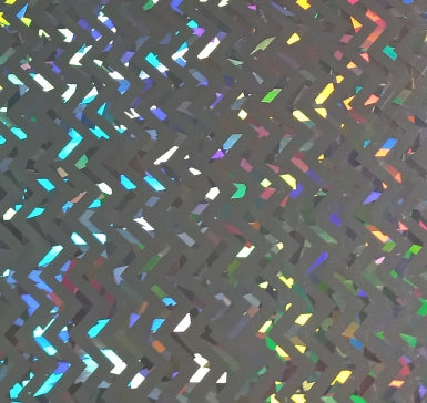 Vinyl HTV Pattern Holographic Silver Zig Zag