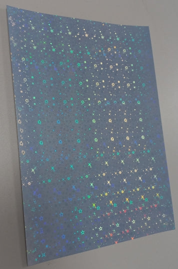 Vinyl Sticker Paper Holographic Stars A4 (6pcs)