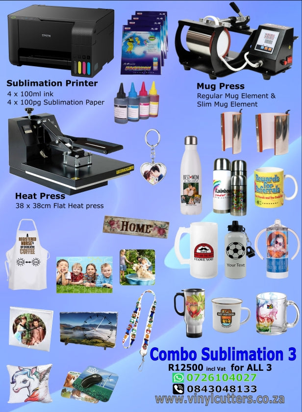 Combo Sublimation Printer with Mug & Heat Press