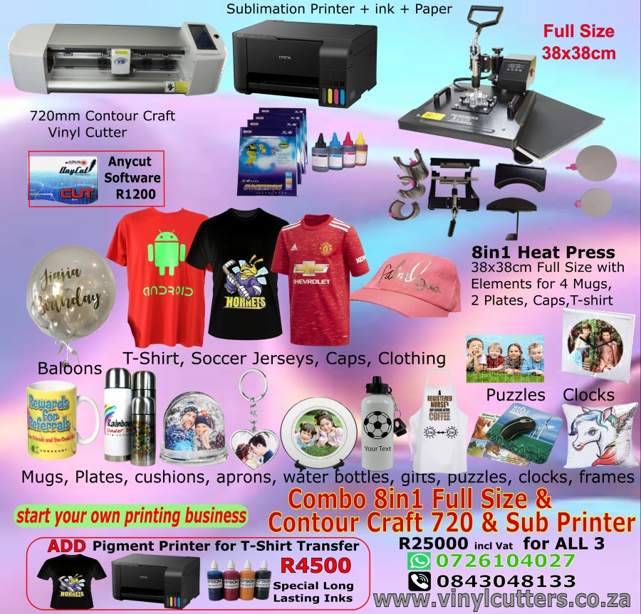 Combo 8in1 Full Size & Contour Craft 720 & Sub Printer