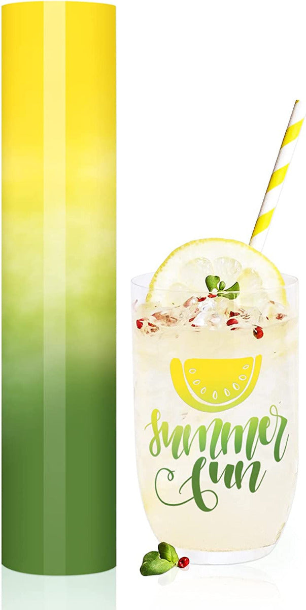 Vinyl Cold Color Change Yellow turns Green 1pc 25 x 30cm