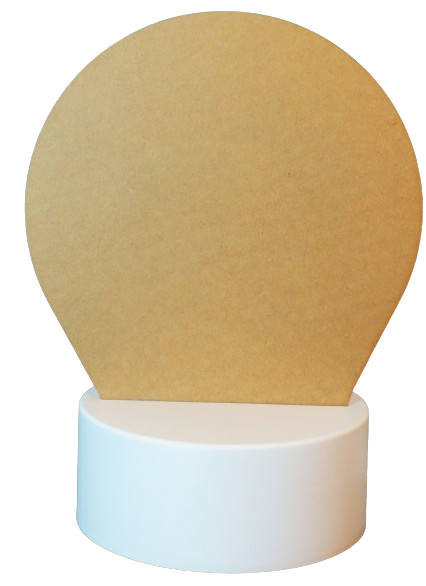 LED Frame Acrylic Round on White Base - for Vinyl or Laser