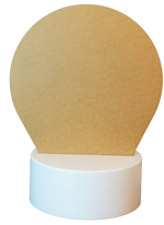 LED Frame Acrylic Round on White Base - for Vinyl or Laser