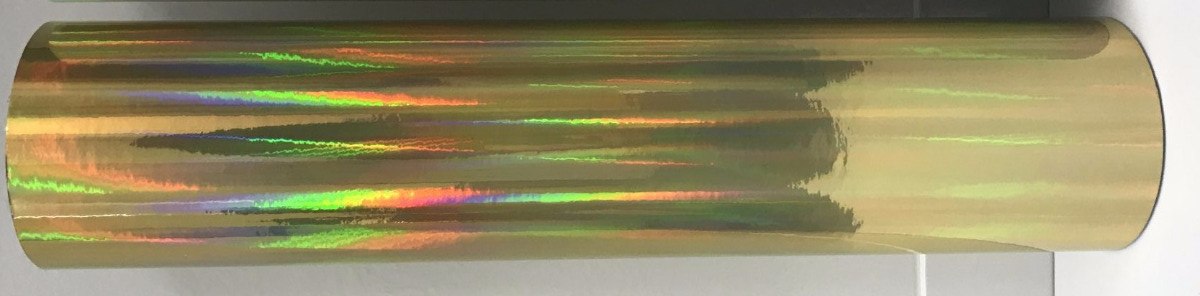 Vinyl HTV Flex PlotterFilms Italy - Holographic Soft Mirror Rainbow Gold SMR0410
