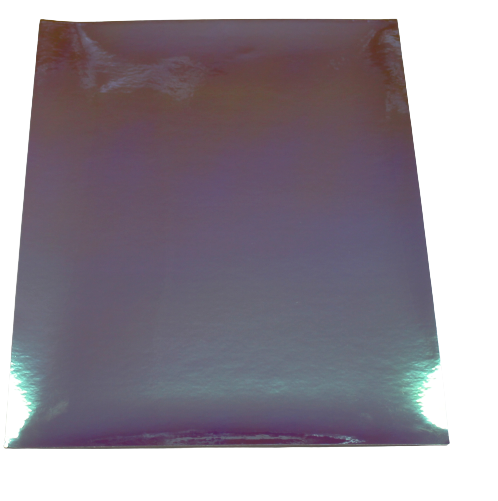 Vinyl Sticker Permanent Holographic Silver to Orange Pink CH18 25x30cm 2pcs