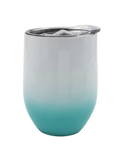 Sippy Cup Double Walled EGG Tumbler - White & Aqua Green 230ml