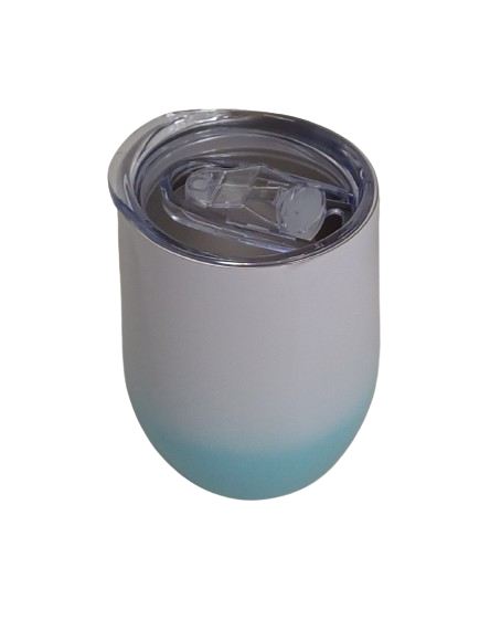 Sippy Cup Double Walled EGG Tumbler White & Sky Blue 230ml