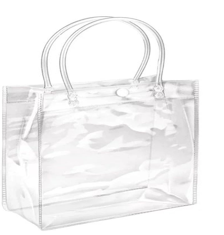 Tote Bag Clear PVC Gift Bag Wide 280x200mm (width 100mm) 5pcs