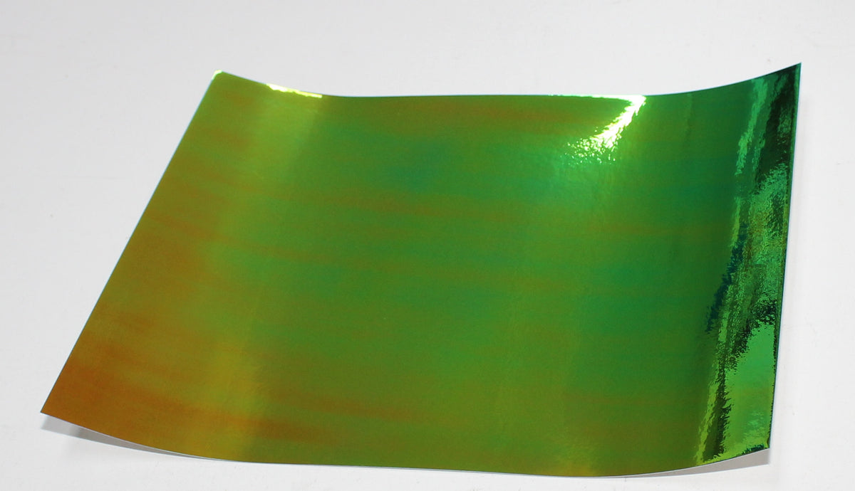 Vinyl Sticker Permanent Holographic Orange to Green Blue CH10 25x30cm 2pcs