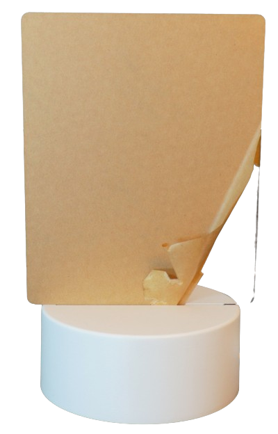 LED Frame Acrylic Square on White Base - for Vinyl or Laser