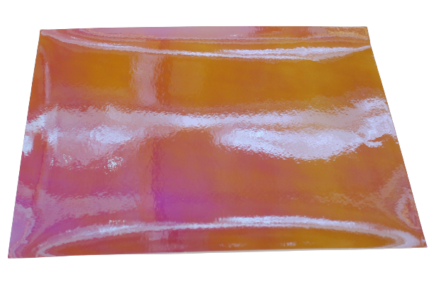 Vinyl Sticker Permanent Holographic Silver to Orange Pink CH18 25x30cm 2pcs