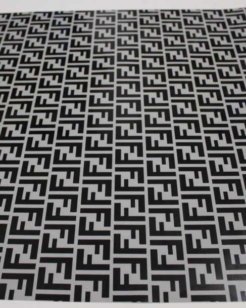 Vinyl HTV Pattern Fendi White Ivory