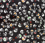 Vinyl HTV Pattern Black Skulls