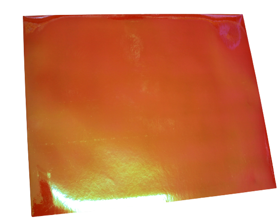 Vinyl Sticker Permanent Holographic Orange to Gold CH14 25x30cm 2pcs