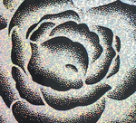 Vinyl HTV Pattern Rose Black Halographic